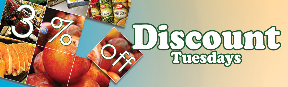 Tuesday 3% Discount