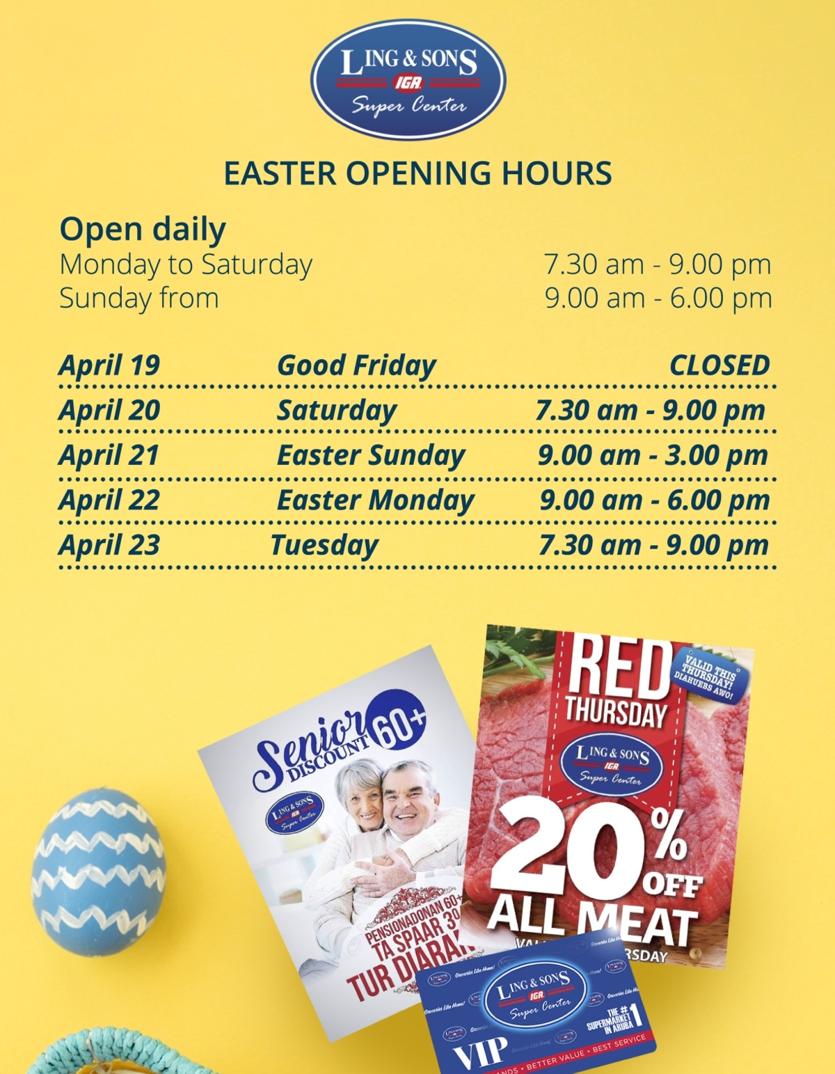 Ling & Sons Easter Hours